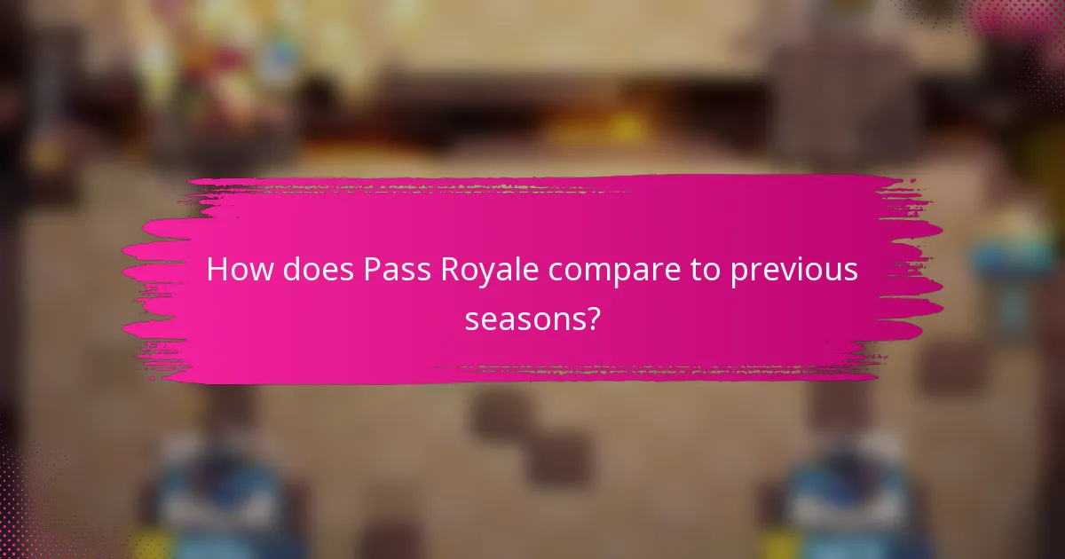 How does Pass Royale compare to previous seasons?