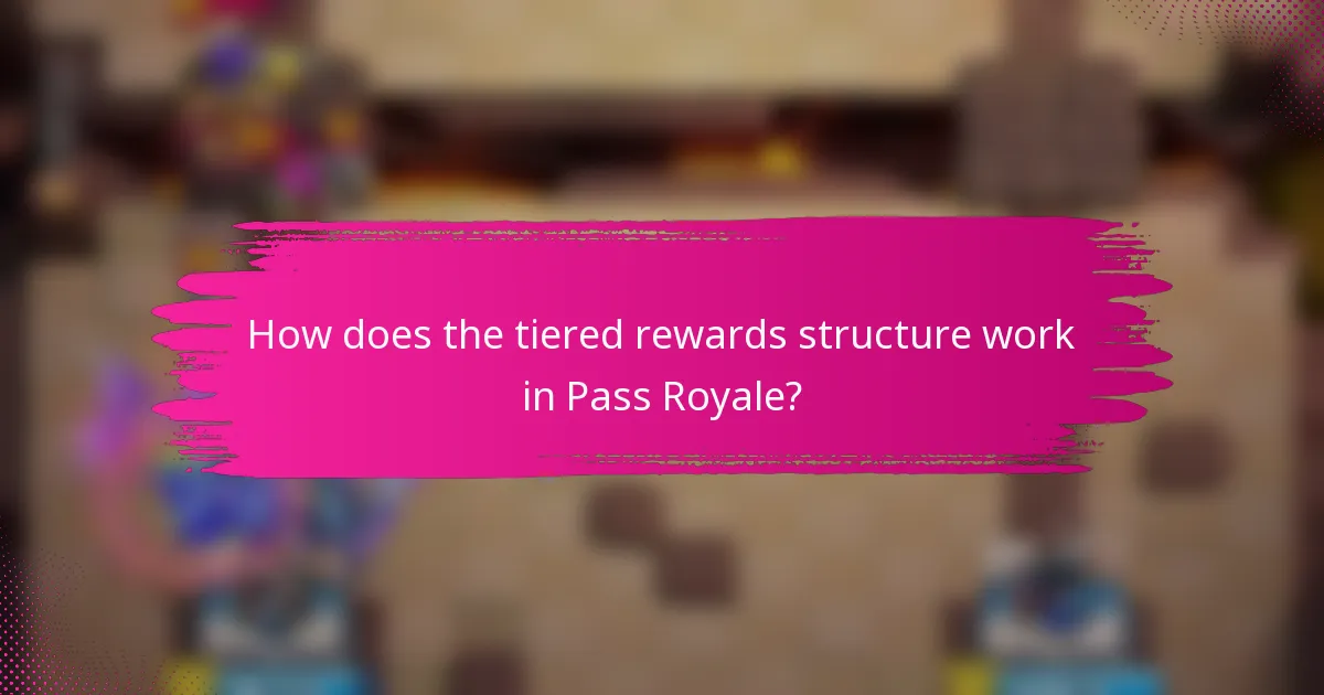 How does the tiered rewards structure work in Pass Royale?