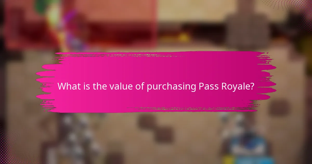 What is the value of purchasing Pass Royale?